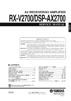 Yamaha DSPAX-2700 - Service Manual 